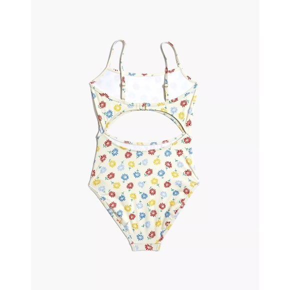 Madewell Second Wave Cutout One-Piece Swimsuit in Sunny Floral - Picture 4 of 4